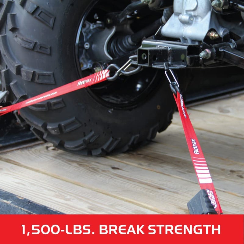 Caliber Retrax Ratchet Tie Down Strap Set 13412, Self-Retracting, 2 Straps - Image 5